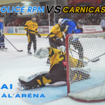 Match de hockey opposant les policiers aux Carnicas