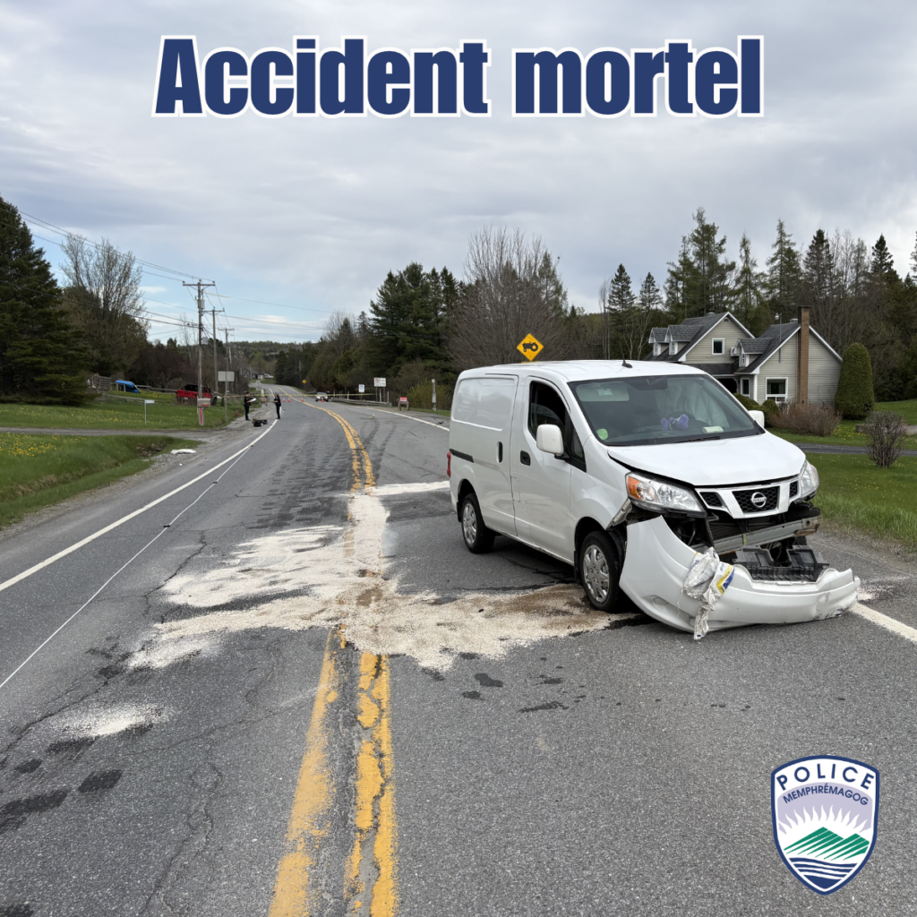 Accident mortel sur le chemin Ayer’s Cliff à Magog