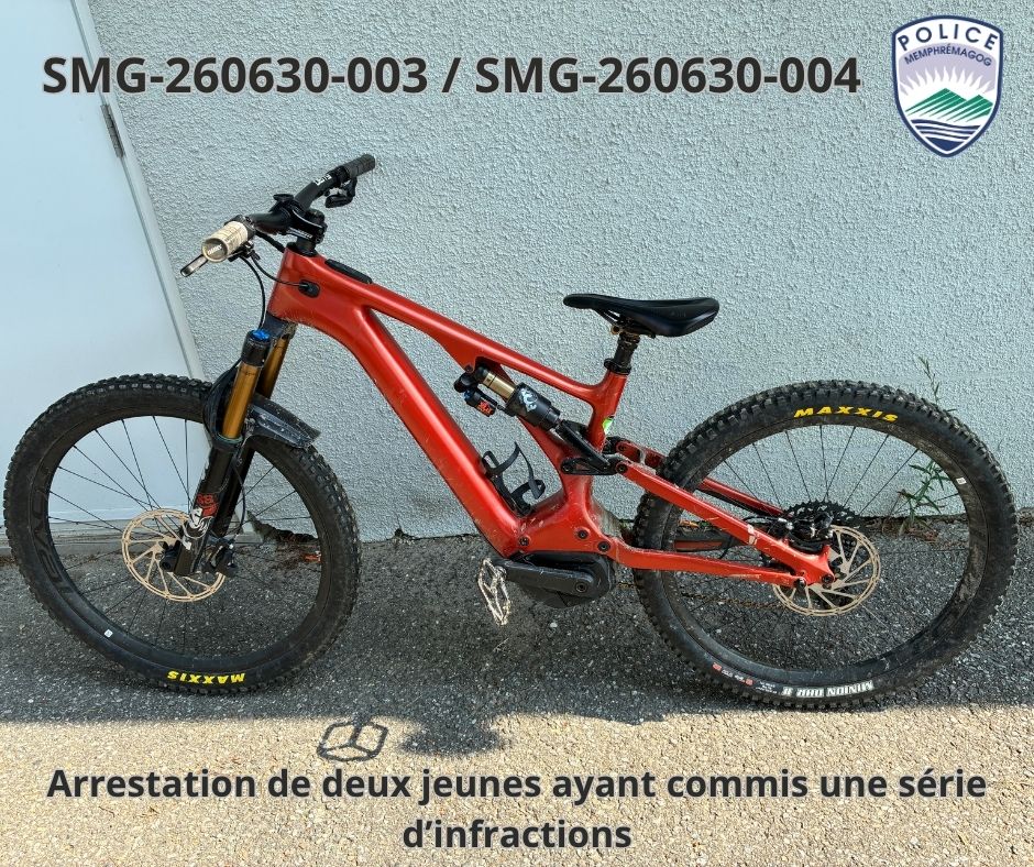 Arrestation de deux jeunes ayant commis une série d’infractions