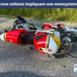 Grave collision impliquant une motocyclette